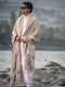 Handwoven Pure Wool Shawl with Border - Lightweight