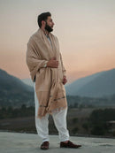 Camel Color Swati Woolen Shawl for Men - Handmade