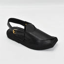 black dotted handmade chapal