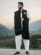 Black Color Swati Woolen Shawl for Men - Lightweight