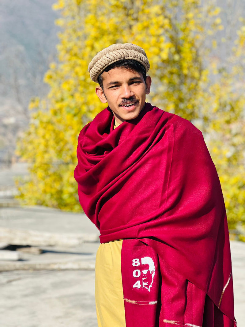 804,Maroon  Men's Shawl