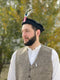 Chitrali Cap With Feather and Makhor Lapel Pin