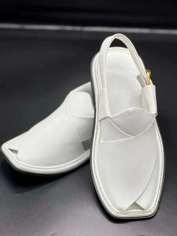 HANDMADE swati CHAPPAL KAPTAN | WHITE