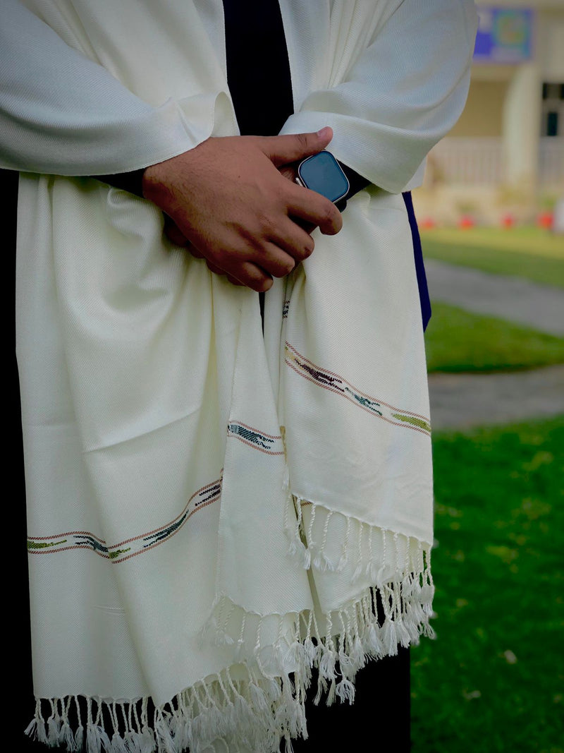 Angora Pure Handmade Woollen white Shawl