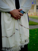 Angora Pure Handmade Woollen white Shawl