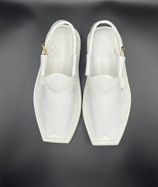 HANDMADE swati CHAPPAL KAPTAN | WHITE